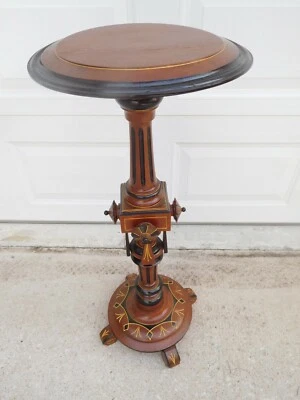 IMPRESIONANTE PEDESTAL DE NOGAL VICTORIANO Foto 1 de 4