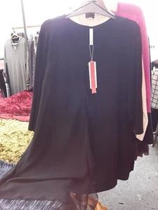 SHEEGO BLACK LAYERED TUNIC TOP SIZE 30-32..BNWT - Picture 1 of 4