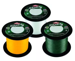 Berkley Whiplash 8 tresses 2000 m bobines en vrac vert/cristal/jaune 24 lb-206,6 lb - Photo 1/4