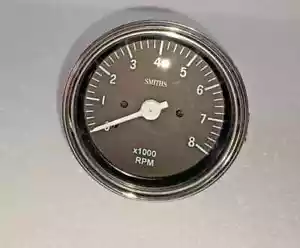 Smiths Replica Tachometer 0-8000 RPM Electronics Electric 85MM BC - Picture 1 of 4