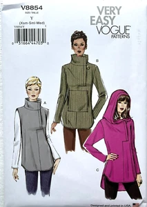 Vogue V8854 Misses Tunic Assorted Styles Sizes: XS - Medium Very Easy - Picture 1 of 2