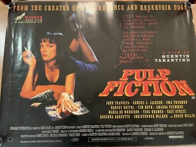 PULP FICTION (1994) UK Quad Double Sided Movie Poster -Cosmetic Damage - Bild 1 von 4