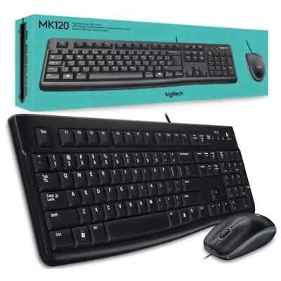 Logitech MK120 Wired Keyboard and Mouse Combo 920-002552 Set - Image 1 of 4