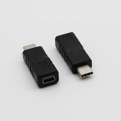 1pcs USB 3.1 Type C Male to USB Mini 5Pin Female Jack Adapter Connector Straight - Image 1 of 4