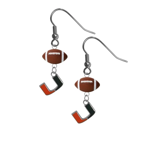 Miami Hurricanes Earrings Dangle Hook PICK YOUR SPORT - New - Ships Today! Cover