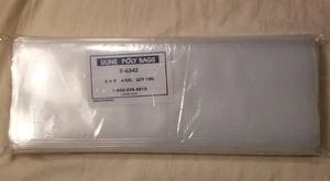 NEW ULINE 4 Mil industrial poly bags 3 x 9" 1 Pkgs of 100 count  - Picture 1 of 2