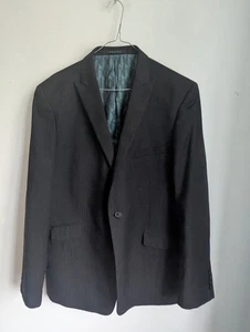 Ted Baker Black Pinstripe Suit Blazer Size 42R (T17) - Picture 1 of 9