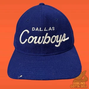 Vintage Dallas Cowboys Sports Specialties Script Snapback Hut blau MÄNGEL - Bild 1 von 7