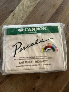 Hoja plana completa vintage Cannon Monticello percal rosa sin hierro 180 hilos - Imagen 1 de 6