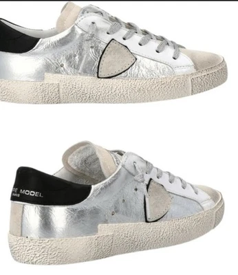 Nuevo Con Caja Philippe Modelo PRSX Paris Metal Plata PRLD MMX1 Talla 41 O 10.5/11 EE. UU. Foto 1 de 4