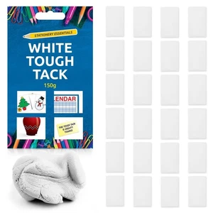1-24pk White Tack Tac 150g Super Tough Reusable Handy Sticky Adhesive Putty Glue - Picture 1 of 7