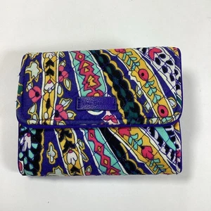 Vera Bradley kleine dreifach faltbare Geldbörse Muster RFID 5,5” x 4” - Bild 1 von 9