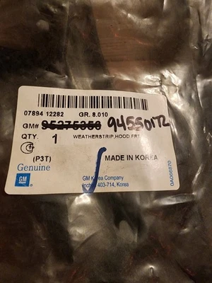 Genuine GM 13-22 Encore Hood Hood Component Front Weather Strip 94550172 OEM NEW Foto 1 de 2