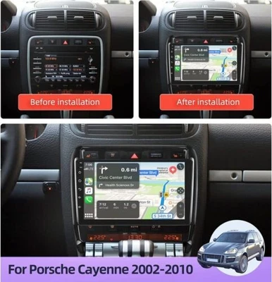 RADIO ESTÉREO COCHE ANDROID 12 CARPLAY GPS NAVEGACIÓN + CÁMARA PARA PORSCHE CAYENNE 2002-2010 Foto 1 de 4