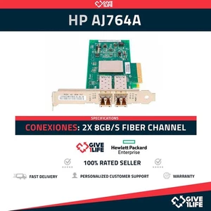 HP AJ764A SFP FIBER CHANNEL 82Q 8GB/S PERFIL ALTO+ DOBLE PUERTO (AJ718A) PCIe... - Bild 1 von 5