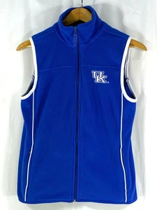 University Of Kentucky Coliseo Cremallera Completa Polar Sin Mangas Chaleco Chaqueta Azul S - Imagen 1 de 8