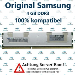4 GB RDIMM ECC REG DDR3-1333 Supermicro X8DTi-LN4F Server RAM - Bild 1 von 1