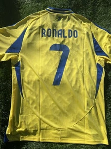 JP0459 Men’s XL Adidas Cristiano Ronaldo Al Nassr FC '24/25 Home Soccer Jersey - Picture 1 of 16