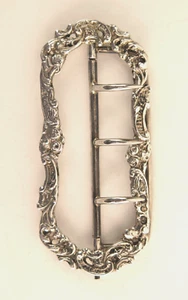 Jugendstil Silber Gürtelschnalle. Birmingham 1883 (i). Hochzeit Film Requisite - Bild 1 von 6