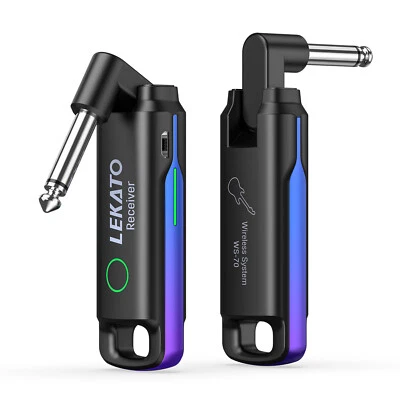 LEKATO UHF Wireless Guitar System Transmitter Receiver 70 Channels Rechargebale - Image 1 of 4