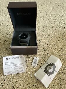 NEW Rocawear Big Men's Sports Watch, Black with Cameo Band 