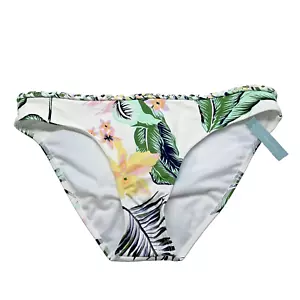 Roxy Bloom Bikini Bottoms, Size S, Bright White Floral - Picture 1 of 12