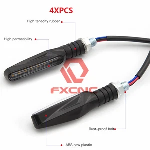 4x Motorcycle LED Turn Signal Lamp Sequential Flowing Indicator Lights 10mm Bolt - Bild 1 von 11