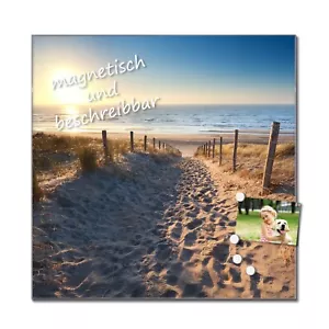 banjado Magnettafel Glas 30x30cm beschreibbar Memoboard magnetisch Pinnwand - Bild 1 von 8