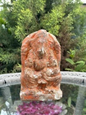 Antique 1700's Marble Stone Hand Carved Temple Hindu God Ganesha Sculpture - Imagem 1 de 4