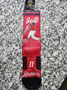 Jose Ramirez Authentic MLB Socks Cleveland Guardians Size M/L Unisex Baseball 11 - Picture 1 of 6