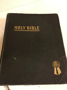 Holy Bible 1948 Blue Ribbon Edition Hertel New Standard Reference, KJV Indexed - Imagen 1 de 12
