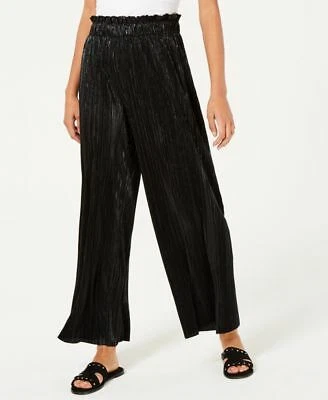 Pantalones negros arrugados brillantes Bebop nuevos con etiquetas $44 T080 Foto 1 de 1