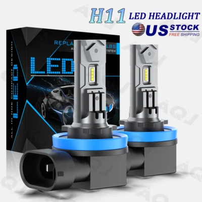 For Infiniti QX30 2017 2018 2019 2X H11 6500K LED Headlight High/Low Beam Bulbs - Image 1 of 4