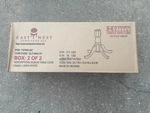 Pedestal For Dublin Round Table - East West Furniture DLT-WHI-TP - Picture 1 of 4