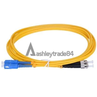 10 M  Fiber Optic Patch Cord Jumper Cable Single Mode Duplex 9/125 SC to ST - Image 1 of 4
