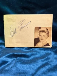 Betty Furness "Magnificent Obsession" / Greg Martell "Three Stooges" Signed Page - Picture 1 of 2