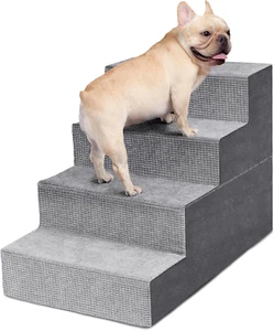 Heeyoo Dog Stairs for Small Dogs, 4-Step Dog Steps for High Bed and Couch, High- - Picture 1 of 12