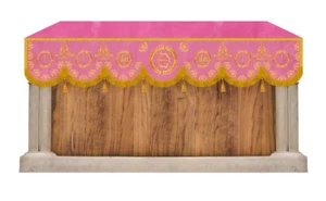 Traditional Superfrontal Adorned with Golden Embroidered Trims - Picture 1 of 24