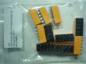 10x Relè SDS Oro 5V 4xON 250V 4A Panasonic S4-5V #12-26#205b - Foto 1 di 13