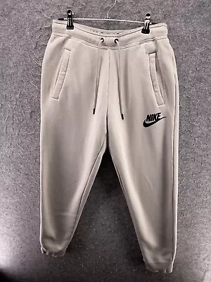 Nike Womens Small S White Joggers Sweatpants Bottoms Cotton Blend Jersey Swoosh • 15.85€