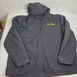 Port Authority Textured Hooded Soft Shell Jacket J706 Black Utility Coat 4XL - Picture 1 of 11