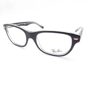 Ray Ban 1555 Kids 3529 Black on Transparent Eyeglass Frame New Authentic 46mm - Picture 1 of 4