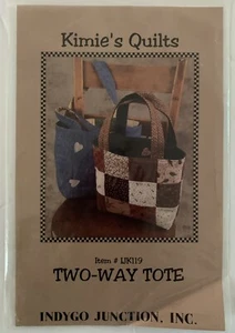 Indygo Junction KIMIES QUILTS Two Way Tote IJK119 Quilt Pattern 2001 - Picture 1 of 2