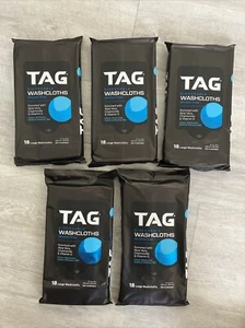 TAG Toallitas Desechables Toallitas Paquetes 18ct Lote De 5 - Imagen 1 de 2