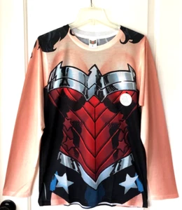 HALLOWEEN - RARE WONDER WOMAN JLA Top - M - 2-Sided Body Graphics MADE USA - NEU - Bild 1 von 23