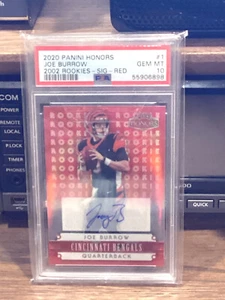 2020 Panini Honors - 2004 Honors Rookies Joe Burrow #1 Red Signatures /10... - Picture 1 of 2
