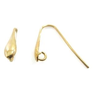 1 PAIO DI MONACHELLE GOCCIA GRANDE ARGENTO 925 PLACCATO ORO GIALLO - Foto 1 di 1