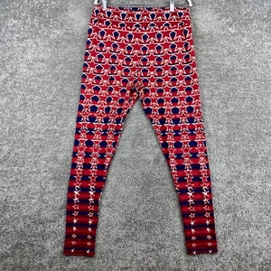 LuLaRoe Pull On Stretch Legging Women's Size 32 Multicolor Star Print Poly Blend - Picture 1 of 9