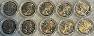 2007 P D State Quarter Set US Mint in individual coin capsules BU Satin Finish - Picture 1 of 2