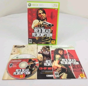 Red Dead Redemption (Microsoft Xbox 360, 2010) CIB con manual, mapa, inserción probada - Imagen 1 de 9